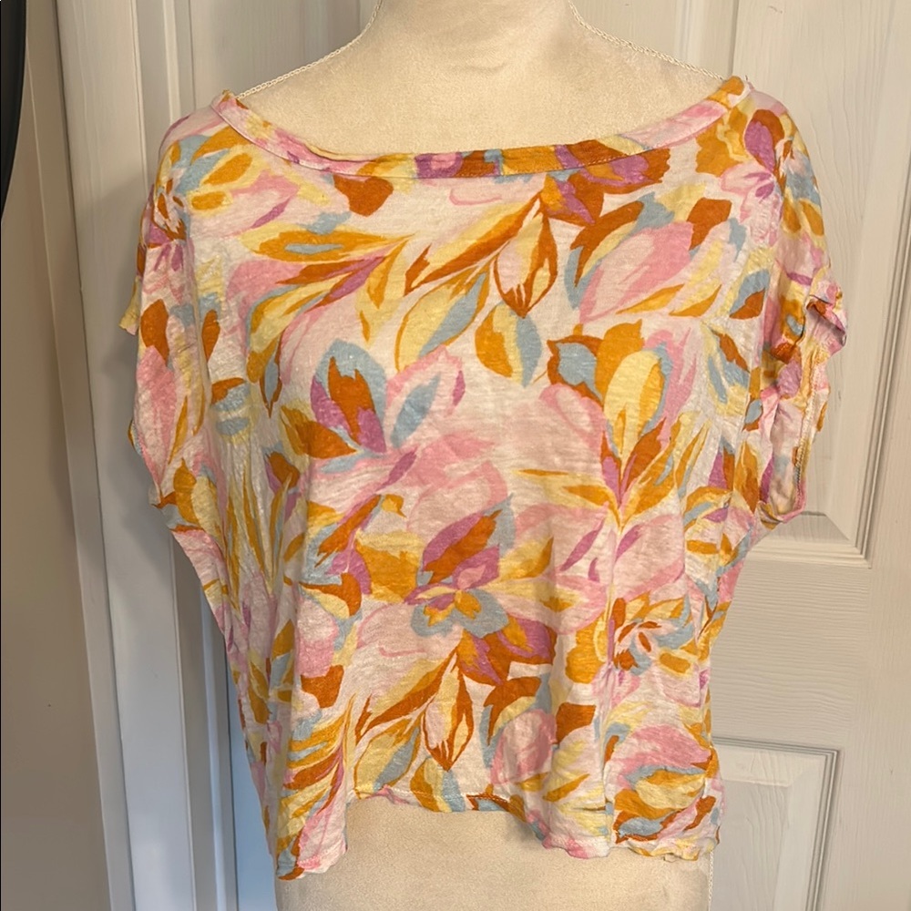 Joie Floral Linen top